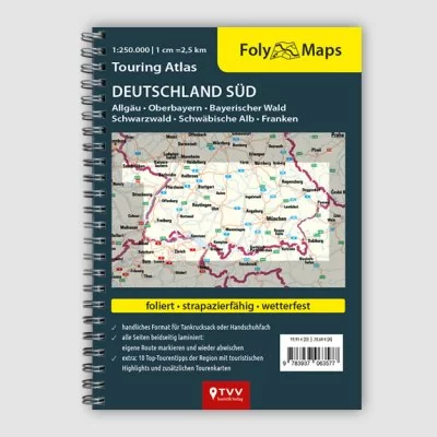 Folymaps Touring Atlas Deutschland Süd