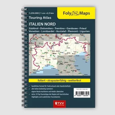 Folymaps Touring Atlas Italien Nord