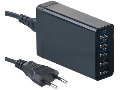 5-Port USB/A Reisenetzteil 8.0 A