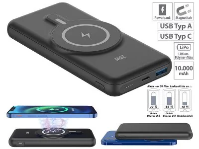 MagSafe-Powerbank 10.000 mAh Quick-Charge 3.0