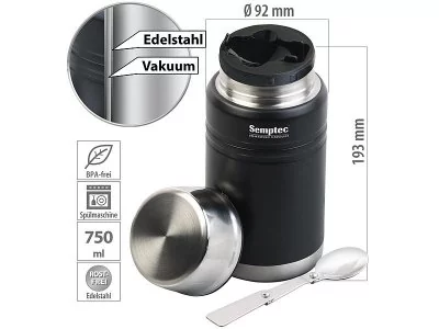 Edelstahl-Thermobecher mit 750 ml Inhalt
