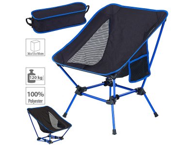 Mini-Camp-Set mit Alu-Falttisch und 2 Klappstühlen