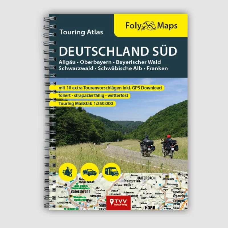 Folymaps Touring Atlas Deutschland Süd