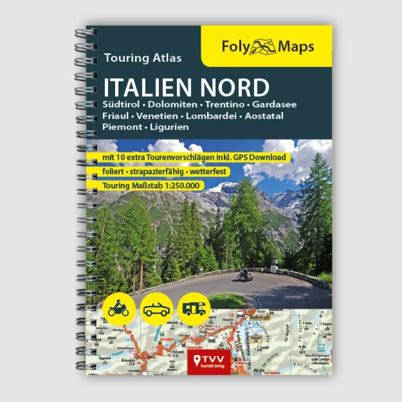 Folymaps Touring Atlas Italien Nord