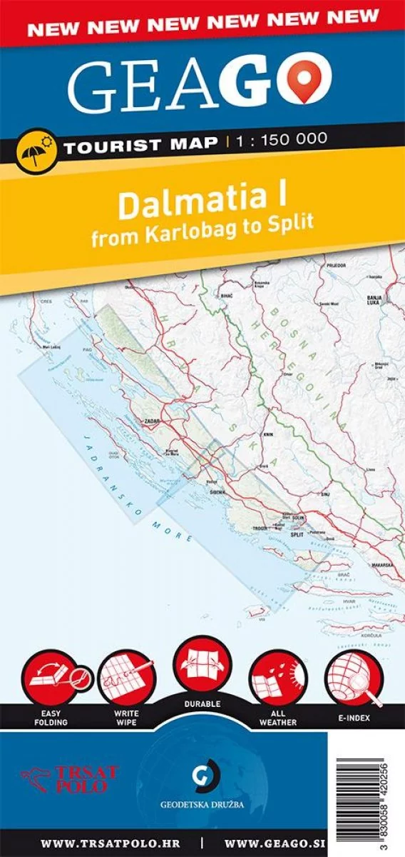 GeaGo Dalmatien-Nord Karte GeaGo Dalmatien-Nord Karte