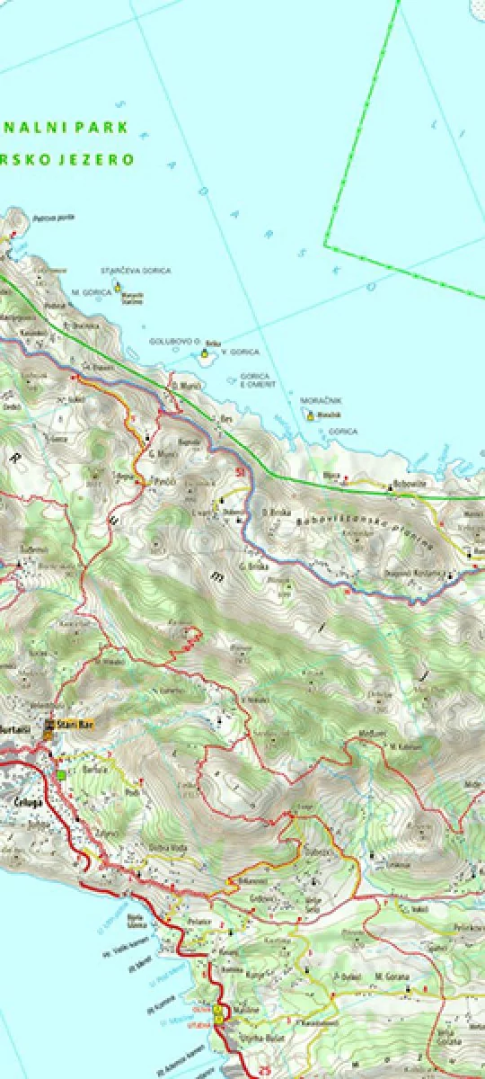 GeaGo Montenegro Küste Blattschnitt
