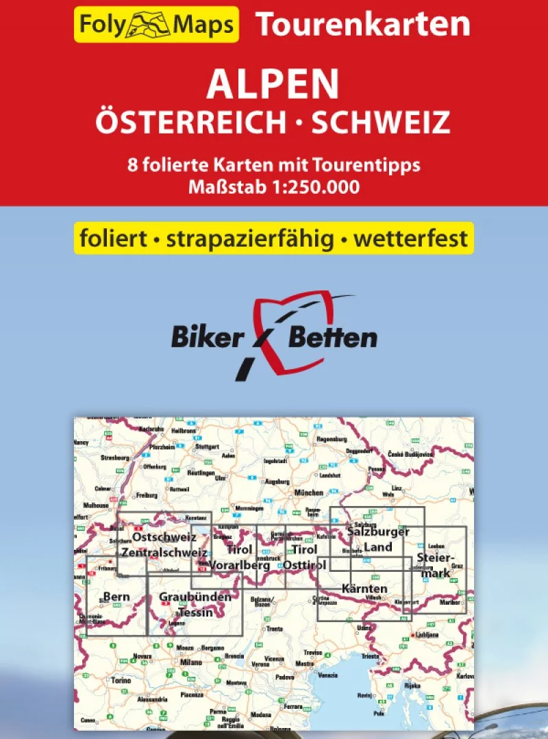 Folymaps Österreich Schweiz Blattschnitt