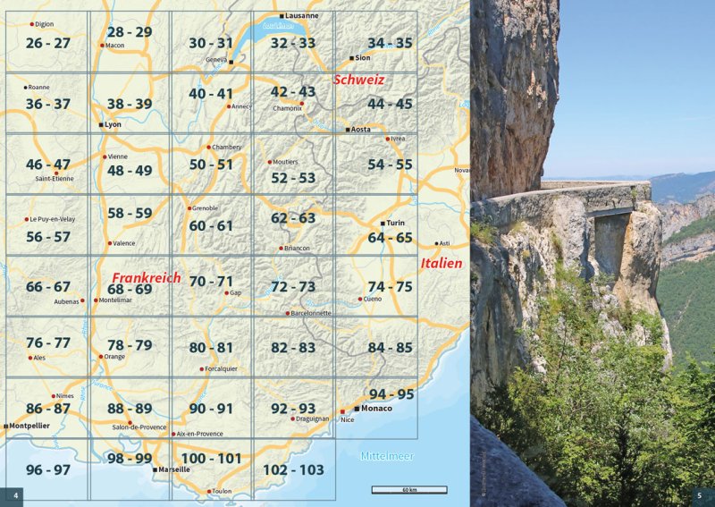 Folymaps Touring Atlas Französische Alpen