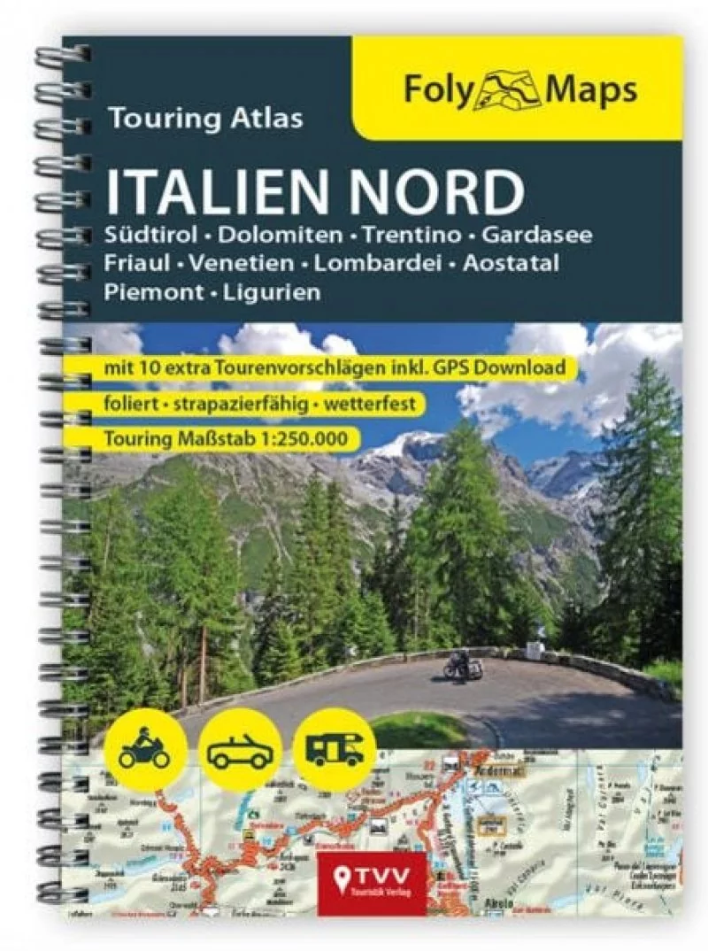 Folymaps Touring Atlas Italien Nord