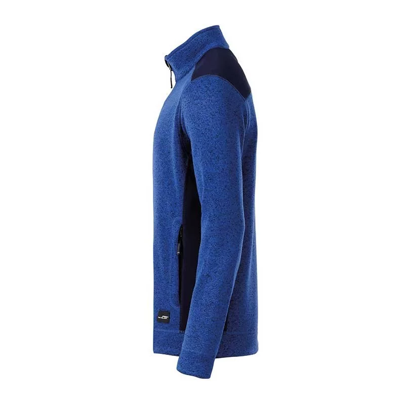 Herren Strickfleece-Jacke ALPINE LEGENDS Seitenansicht Herren Strickfleece-Jacke ALPINE LEGENDS Seitenansicht