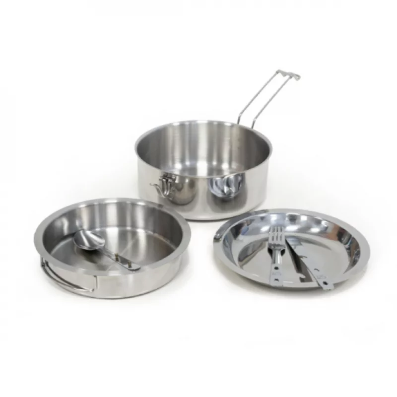 Camping Kochgeschirr-Set Steel 6-teilig Camping Kochgeschirr-Set Steel 6-teilig