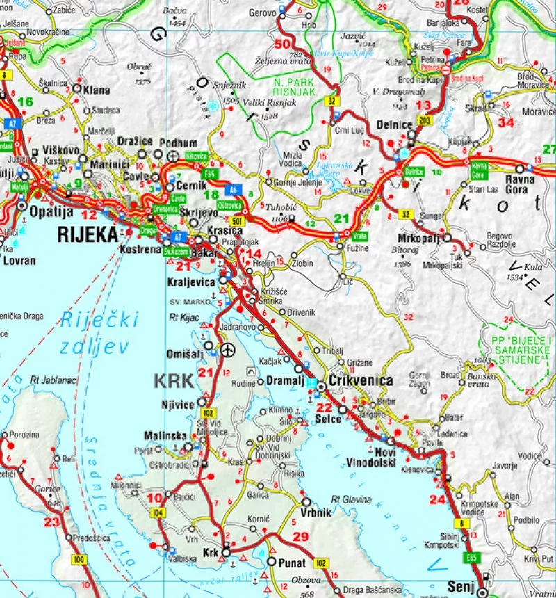Blattschnitt GeaGo Slowenien Kroatien Bosnien & Herzegowina