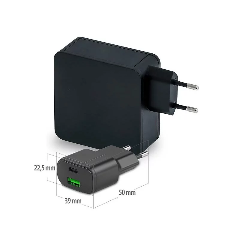 Tourershop24 - 2-Port USB-C/A Reisenetzteil Quickcharge