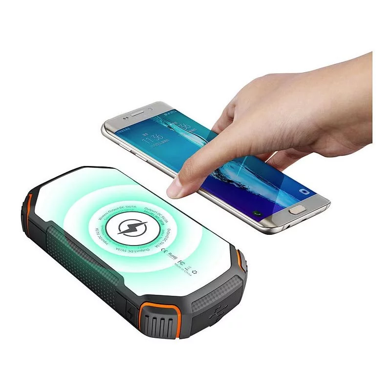 Solar-Powerbank 20 Ah QI USB-C SOS-Licht
