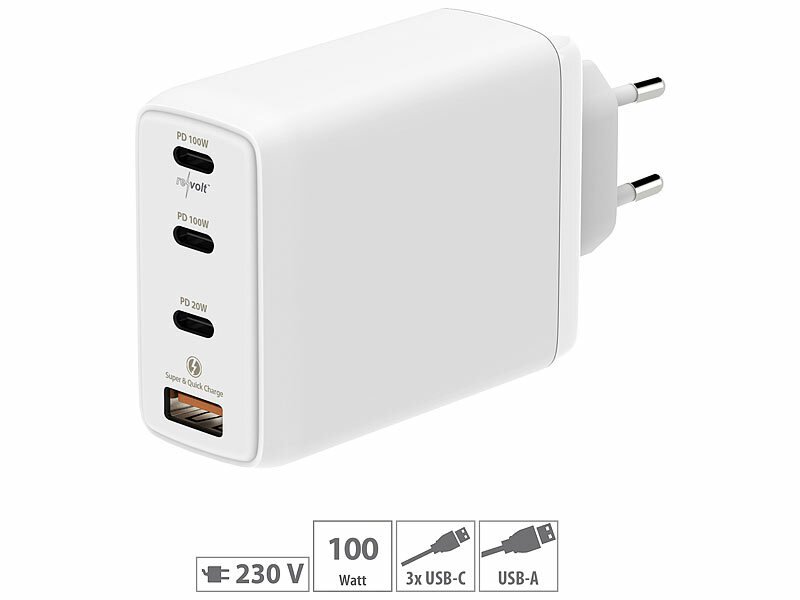 4-Port USB-C/-A Reisenetzteil