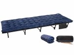 Klappbares Feldbett mit Auflage im Mini-Packmaß